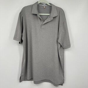 Peter Millar Mens Golf Polo Shirt Athletic Grey Size XL Extra Large Short Sleeve